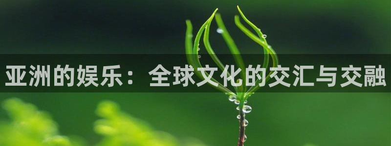 美狮贵宾会软件：亚洲的娱乐：全球文化的交汇与交融